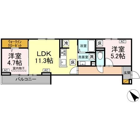 D-セアリス幕張Ⅰの間取り
