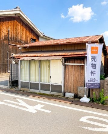 八幡市八幡今田 55坪超えの土地の外観|現状の外観です