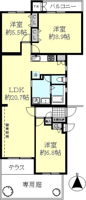 名谷竜が台東住宅25号棟の間取り