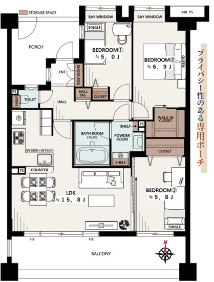 クリオ綱島東壱番館の間取り