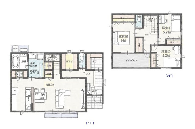 土佐山田町東本町2丁目 -北棟- 建築条件付き売土地の参考プラン|イメージプランです。