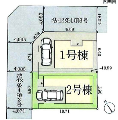 【区画図】 | 都島区東野田町4丁目新築戸建
