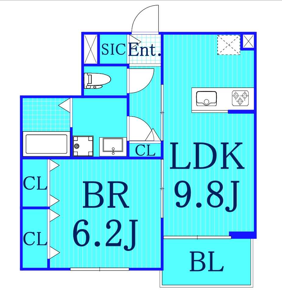 クレールKの間取り