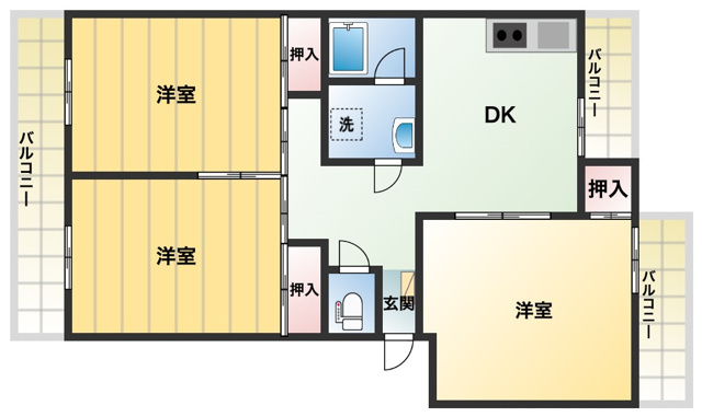 フォーサイト紫R・View terraceの間取り