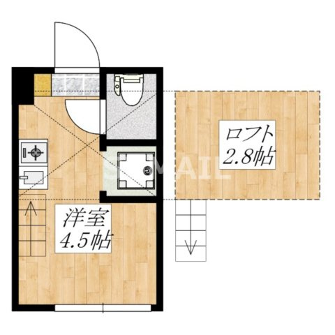 アークプレス神谷の間取り|2.8帖のロフト付き♪