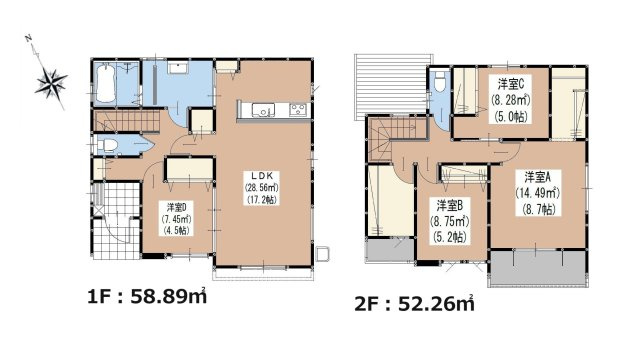 福岡市南区大池1丁目第2-3棟（2号棟）の間取り