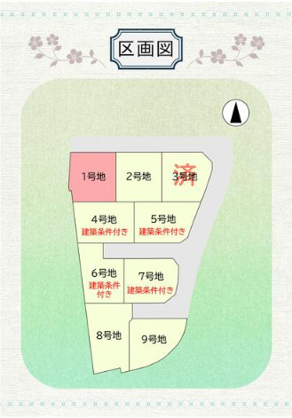 土佐市蓮池　売地　の区画図