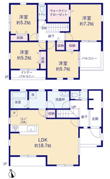 蓮田市椿山第10　全1棟の間取り