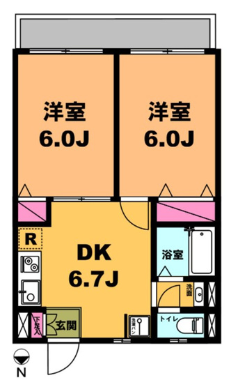 【間取り】 | 月村マンションＮｏ．２２