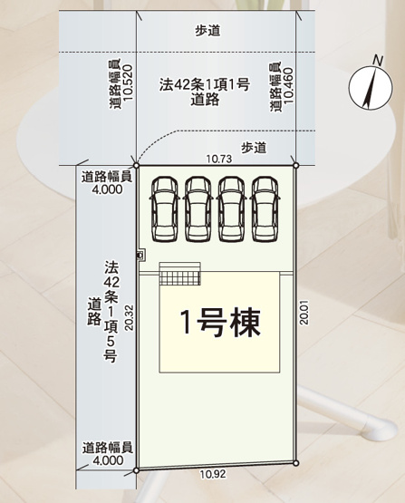 【区画図】 | Cradle garden　東根市神町東第５　１号棟