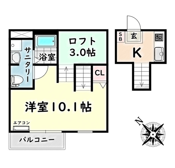 【間取り】 | グランステージ本地通【名古屋市賃貸・2口ガス】