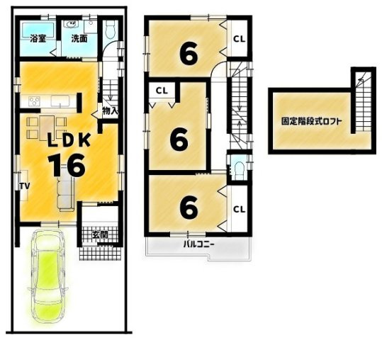 小山上板倉町　建築条件無土地|【新築参考プラン】延床８３．６７㎡・金額１９００万円
建築確認申請費用120万円・外構費用110万円・水道負担金22万円（税込）別途要