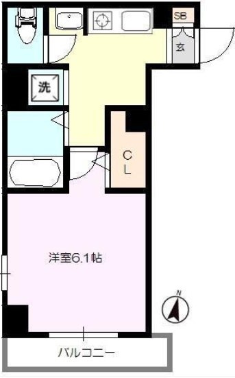 杉並区和田１丁目の賃貸マンションの間取り