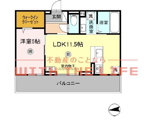 ラ・ルーチェ宮の陣駅前【10.000円キャッシュバック対象物件】の間取り