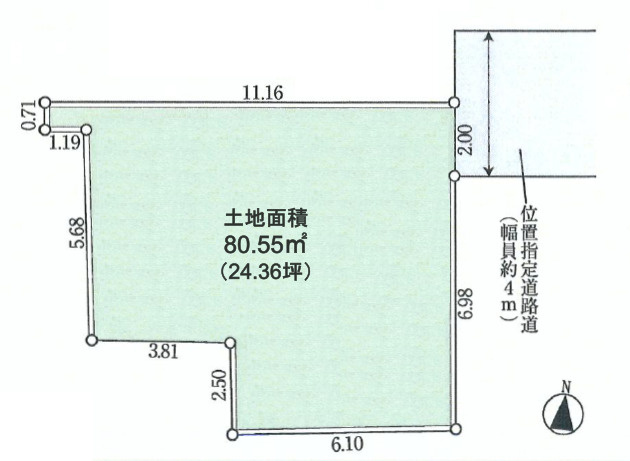 練馬区北町6丁目　低層エリアの閑静な住宅街　限定1棟の区画図