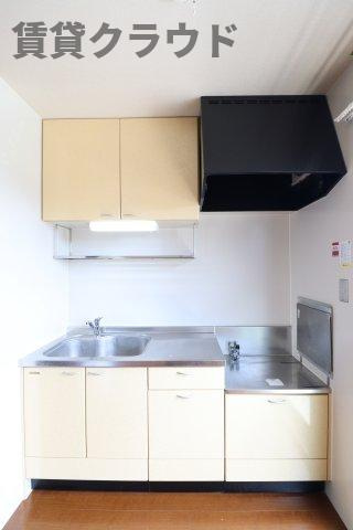 スカイクルーズのキッチン|ガスコンロ2口設置可能です！