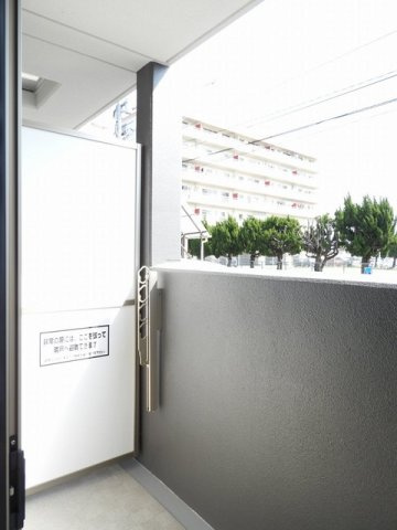 スカイブルー・ヨシのバルコニー