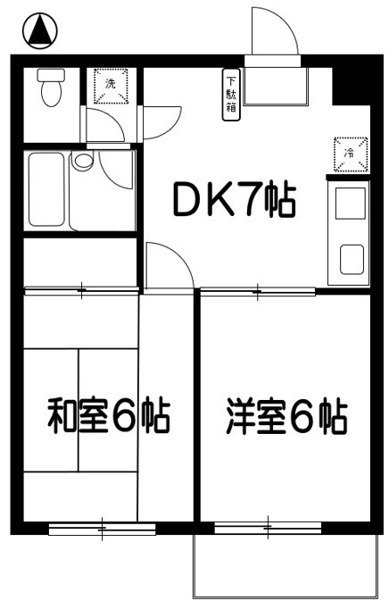 調布市国領町１丁目の賃貸マンションの間取り