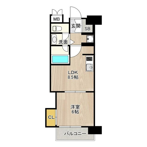 CITY SPIRE桜川Ⅱの間取り