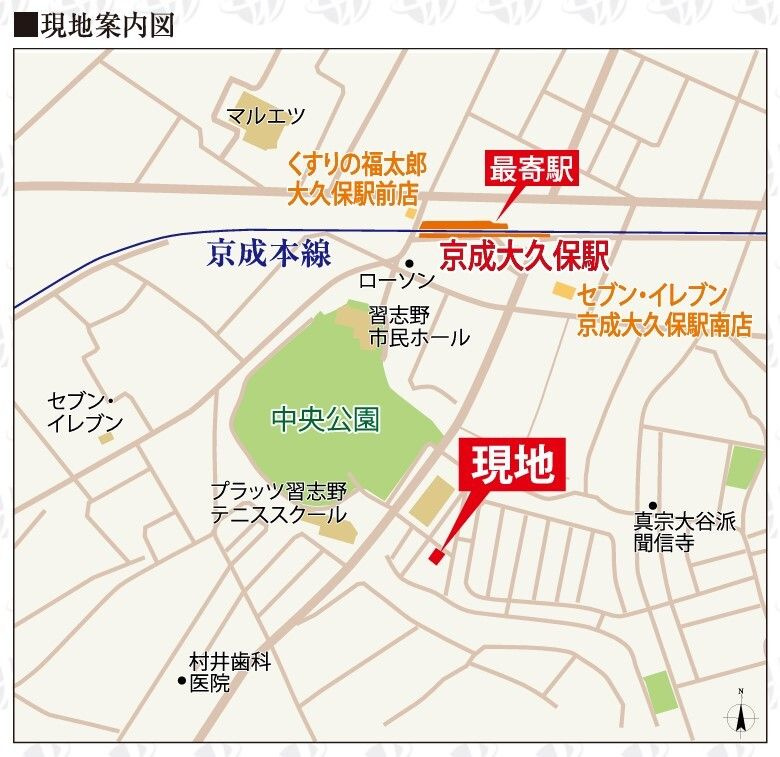 b’CASA京成大久保Ⅲre-bornの地図