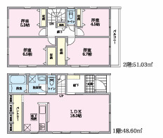 藤沢市大庭　売地　　全6区画の参考プラン|宅地5参考プラン