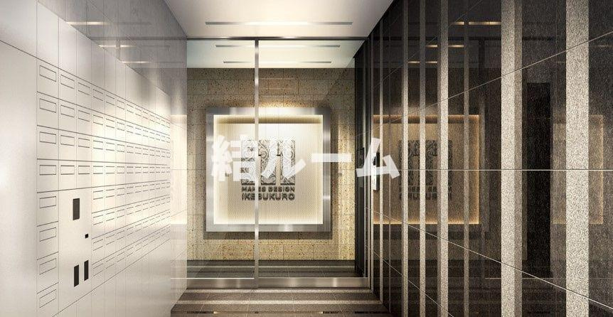 豊島区南池袋２丁目の賃貸マンションのエントランス