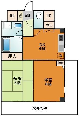 荒川区荒川３丁目の賃貸マンションの間取り
