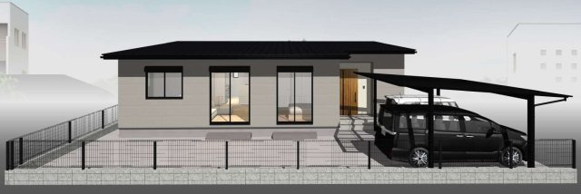 土佐山田町東本町2丁目 -南棟- 建築条件付き売土地の完成予想図|イメージです。