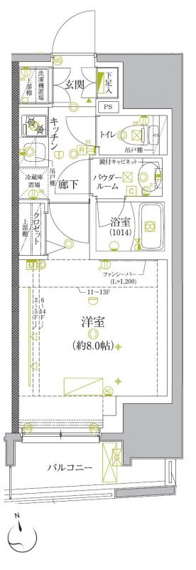 板橋区板橋４丁目の賃貸マンションの間取り