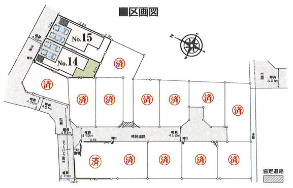 【区画図】 | 平塚市平塚３丁目　全１５棟　新築住宅