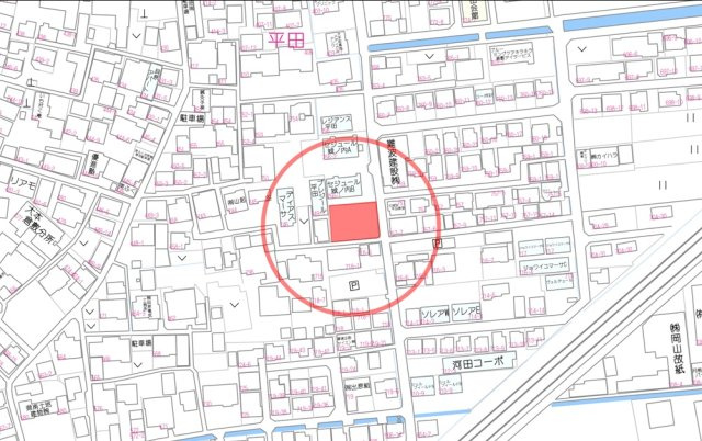 倉敷平田　新築戸建ての地図