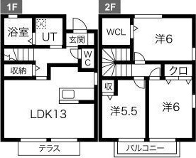 ワンダースクエア赤池Ⅱ A棟の間取り