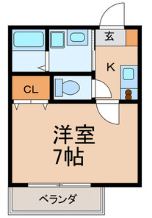 市川市平田２丁目のアパートの間取り