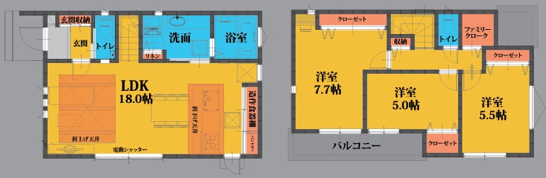 新座市野火止5丁目　新築一戸建　武蔵野線　新座の間取り