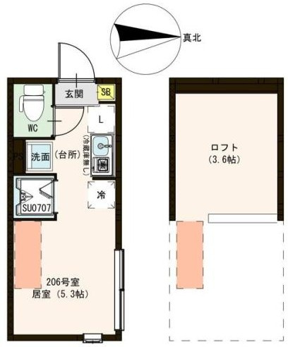 ハーモニーテラス中村南の間取り