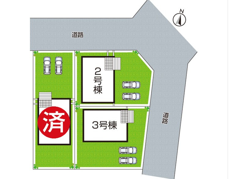 近江八幡市安土町桑実寺　第1期　新築一戸建ての区画図|全3区画