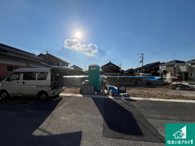 近江八幡市安土町桑実寺　第1期　新築一戸建ての外観|周辺は落ち着いた街並みの住宅地！子育てがしやすい住環境です！まだ未完成ですが、現地でしかわからない事もございます。是非一度ご覧ください。

