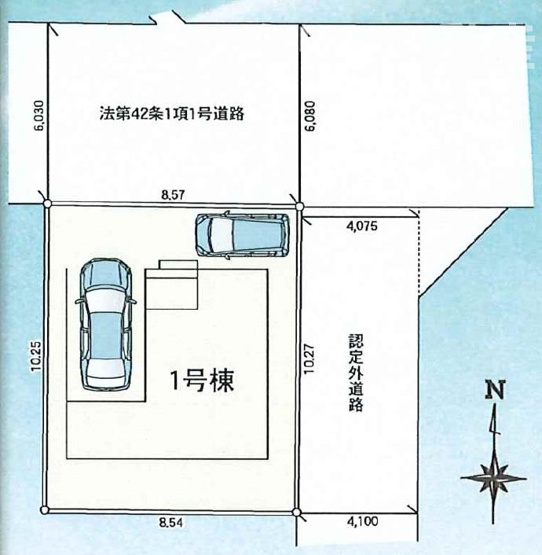 【区画図】 | 車庫付き・前橋市天川原町新築