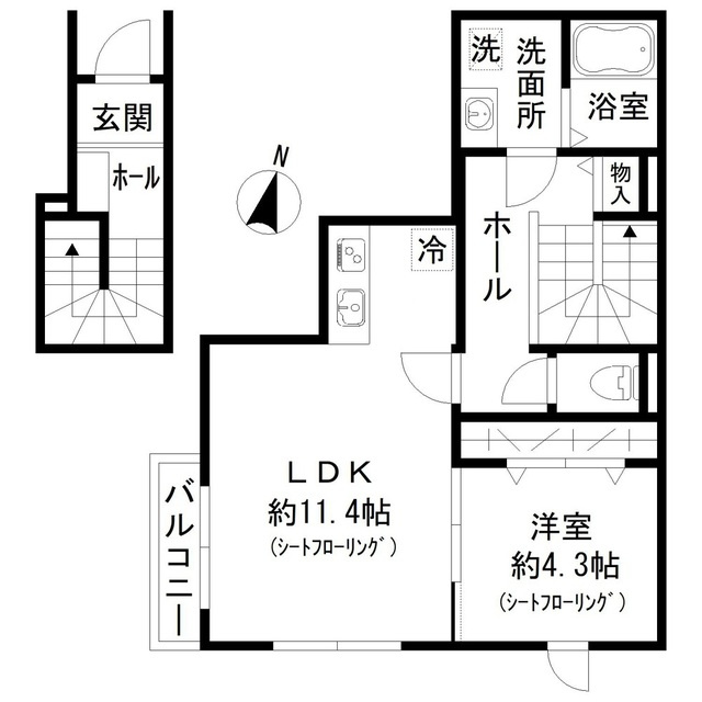 カーサエブリーの間取り