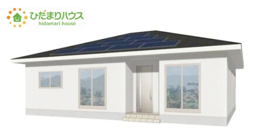 那珂市瓜連第15　新築戸建　1号棟の外観パース|白を基調とした明るい印象を受ける外観です！