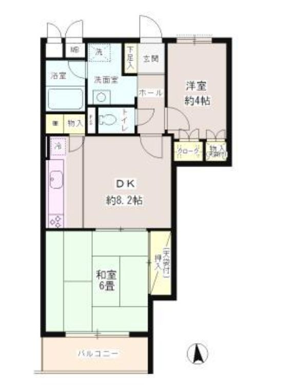 百花園パーク・ファミリアの間取り