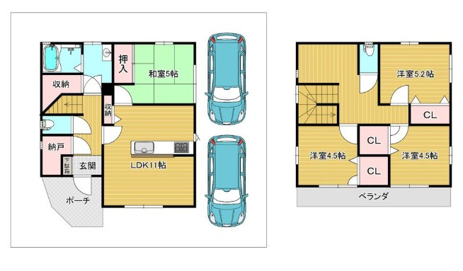 鴻巣市生出塚1丁目　中古戸建の間取り|図面と現況が異なる場合、現況を優先とします。