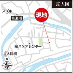 仲介手数料無料　ハートフルタウン所沢市下安松196番の地図