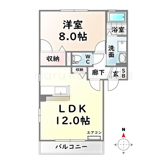 【間取り】 | セゾンクレールB棟【名古屋市賃貸・ワンフロア2戸】