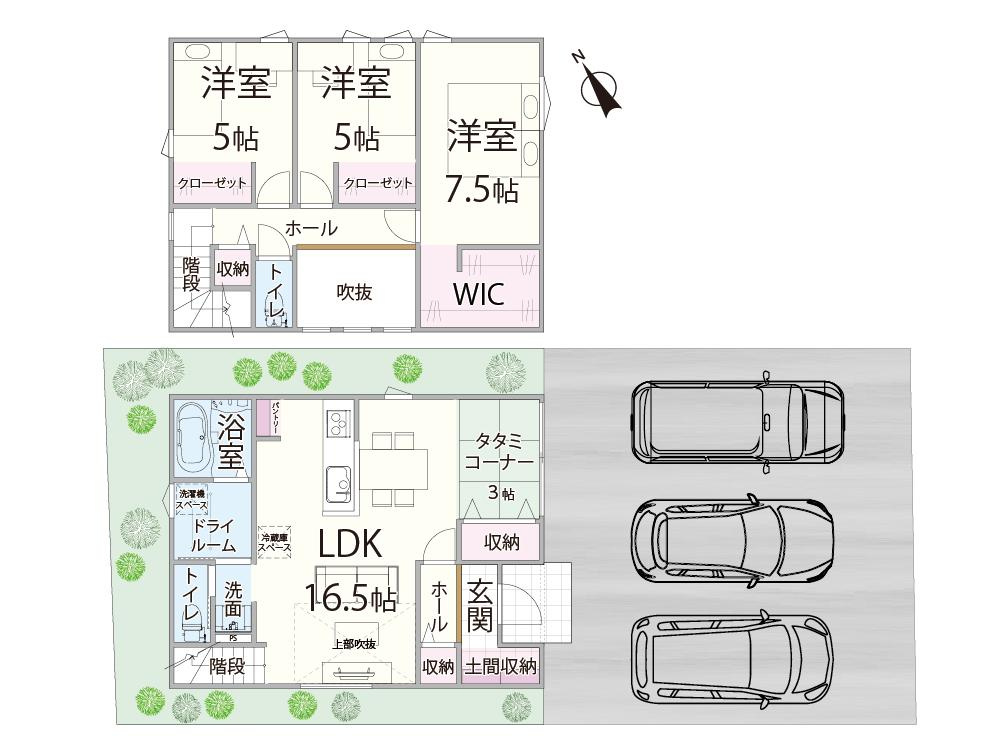 吉成南町１丁目2号☆新築の間取り