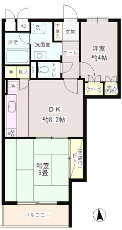 百花園パークファミリアの間取り