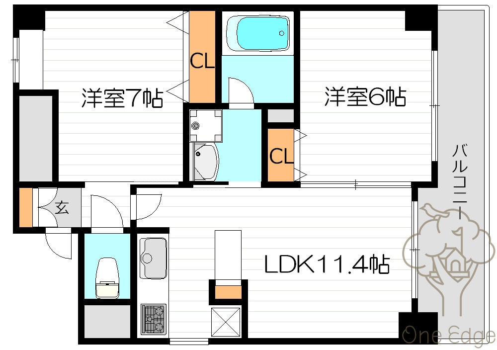 Villa・淀川の間取り