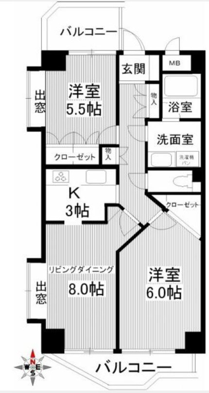 パームス鷺宮の間取り