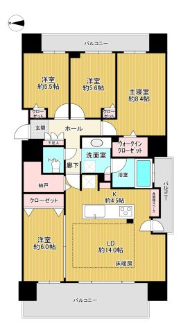 【間取り】 | 札幌桑園ミッドテラスステーションサイド