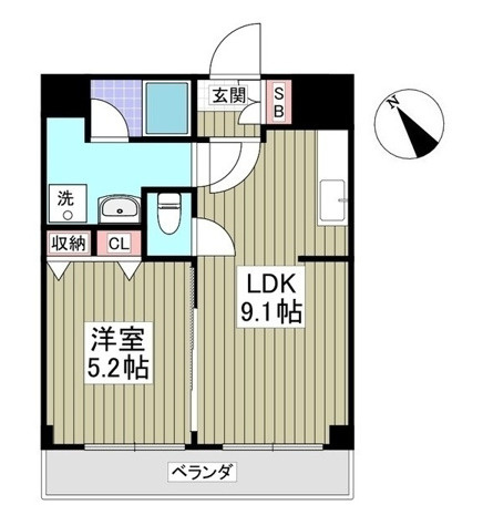 【間取り】 | リエス湘南戸塚 | １ＬＤＫの間取りです！